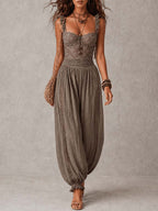 Wanda Mono Bohemio con Encaje y Pantalón Fluido