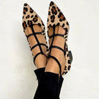 Bridget Zapatos de Tacón con Correa de Leopardo