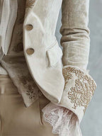 Blazer de mujer ivory bordado