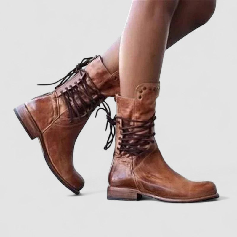 Raquel | Botines Vintage con Cordones