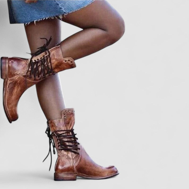 Raquel | Botines Vintage con Cordones