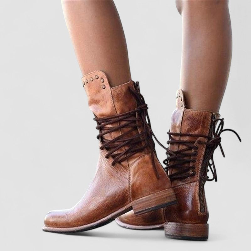 Raquel | Botines Vintage con Cordones