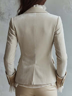 Blazer de mujer ivory bordado