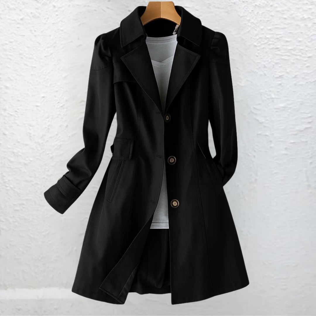 Abrigo trench mujer elegante rosa vintage – ligero y versátil