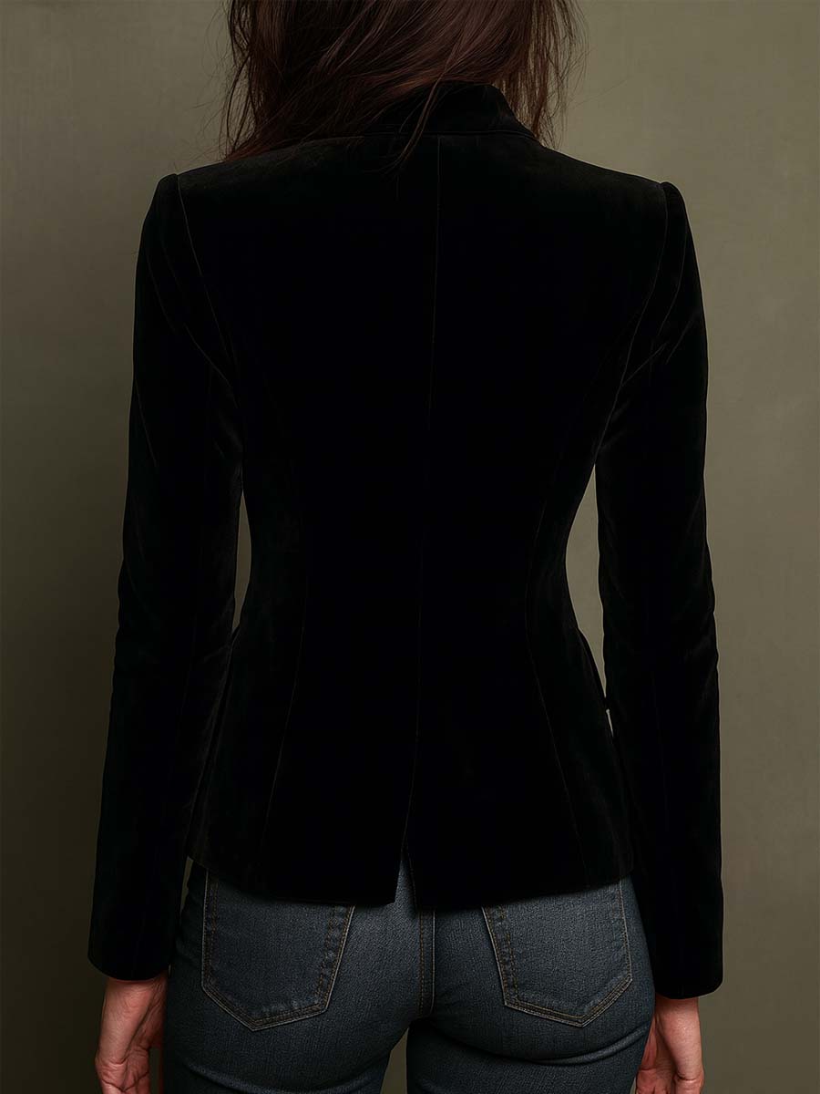 María - Embroidered Blazer with Multicolour Floral Print