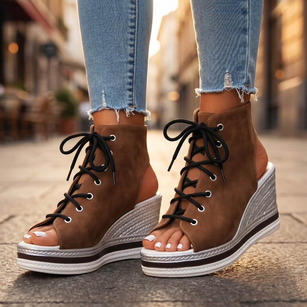 Sandalias con cuña