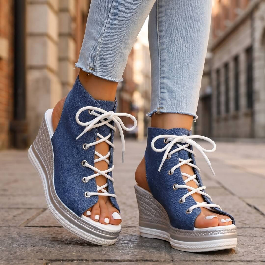 Sandalias con cuña