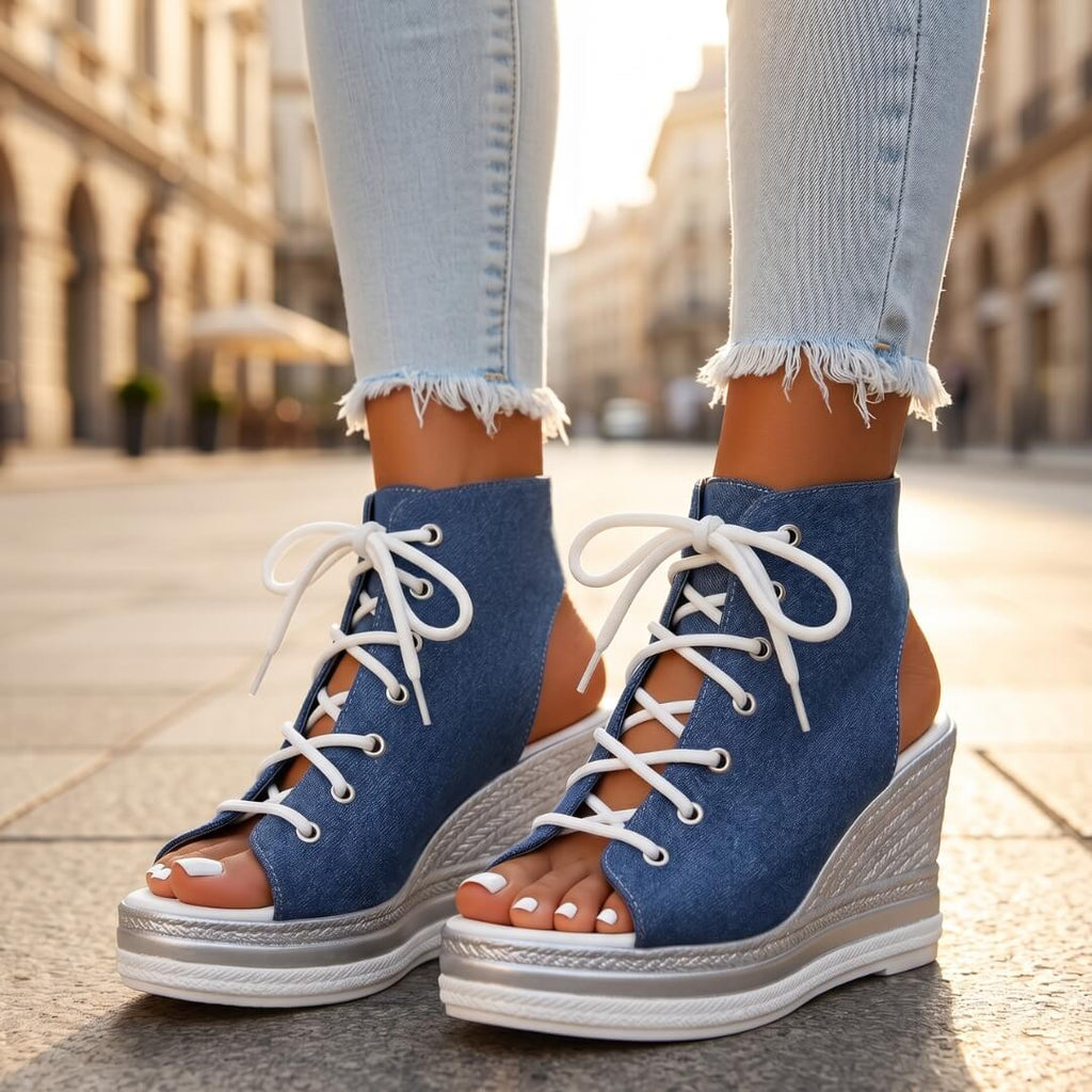 Sandalias con cuña