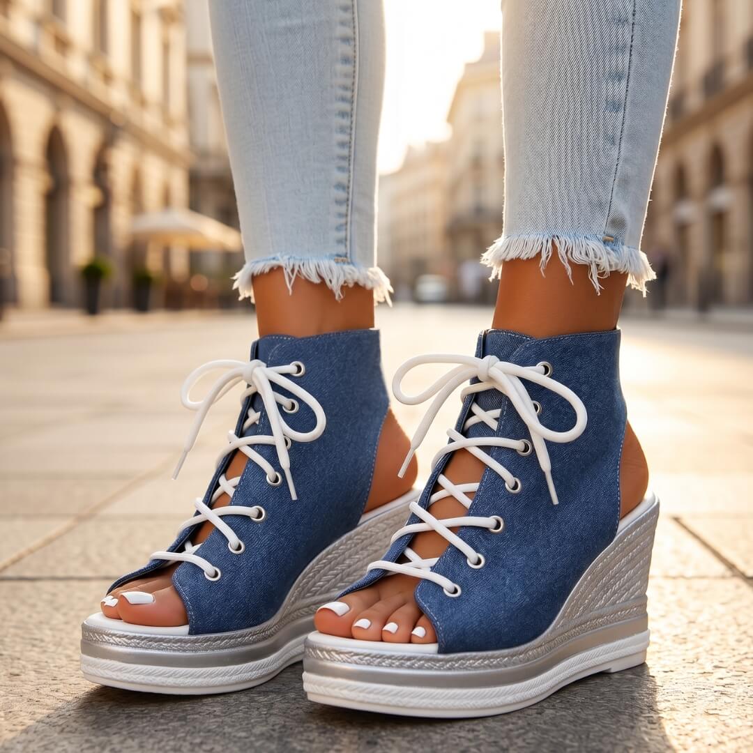 Sandalias con cuña