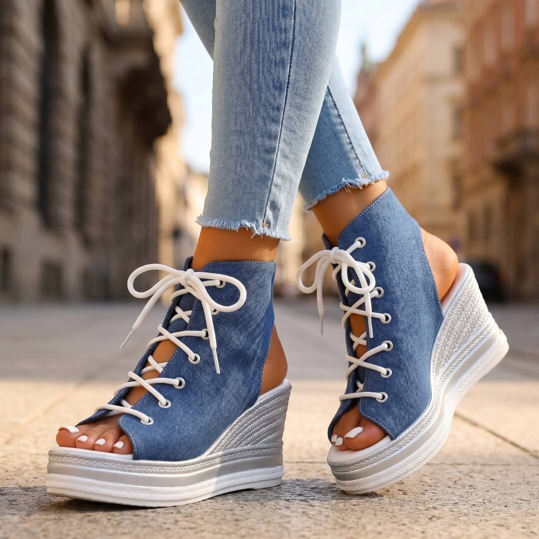 Sandalias con cuña