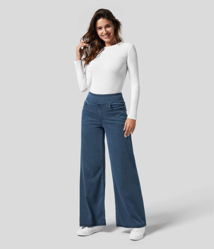 Estela | Pantalón con cintura alta y corte ancho diseño suelto