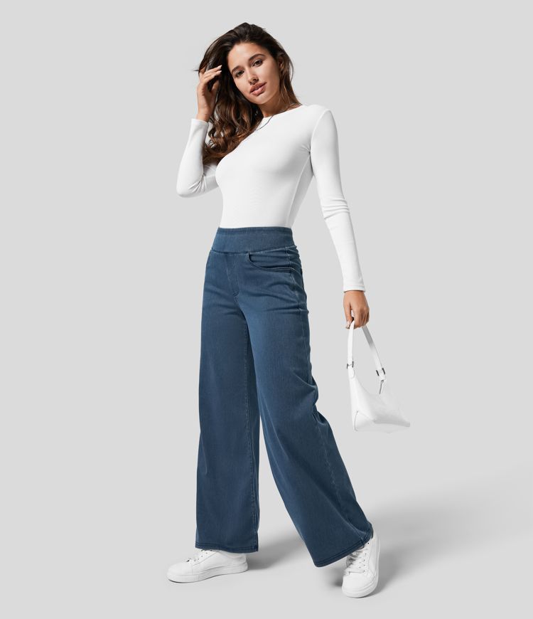 Estela | Pantalón con cintura alta y corte ancho diseño suelto