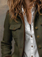 Dolores - Twill Blazer with Contrast Trim