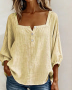 Lurea | Blusa para mujer con escote cuadrado y botones