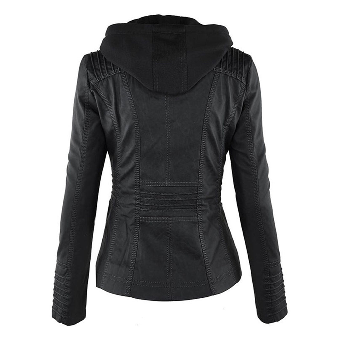 Chaqueta elegante mujer con capucha y cremallera – chaqueta moderna mujer