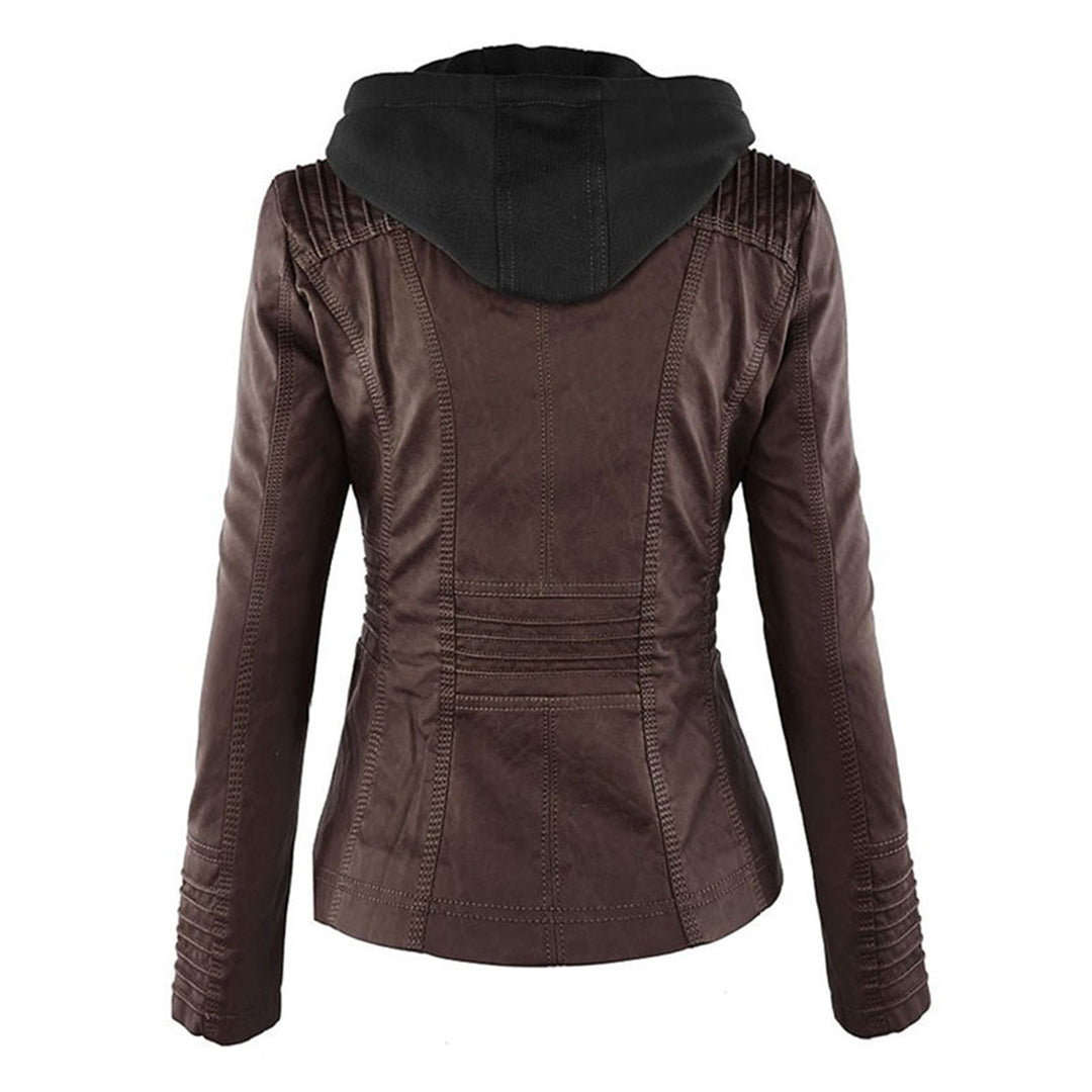 Chaqueta elegante mujer con capucha y cremallera – chaqueta moderna mujer