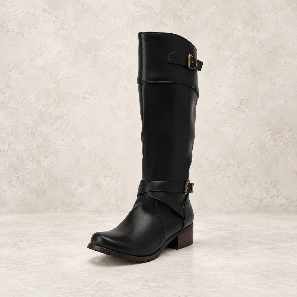 Valeria | Botas altas con hebillas y tacón cómodo