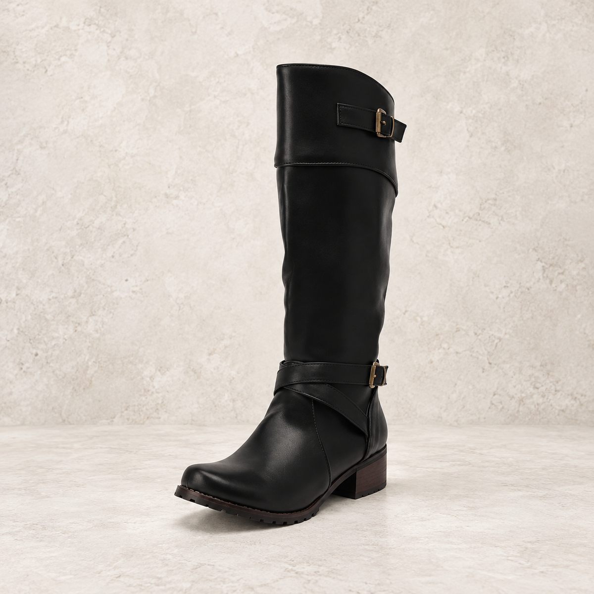 Valeria | Botas altas con hebillas y tacón cómodo