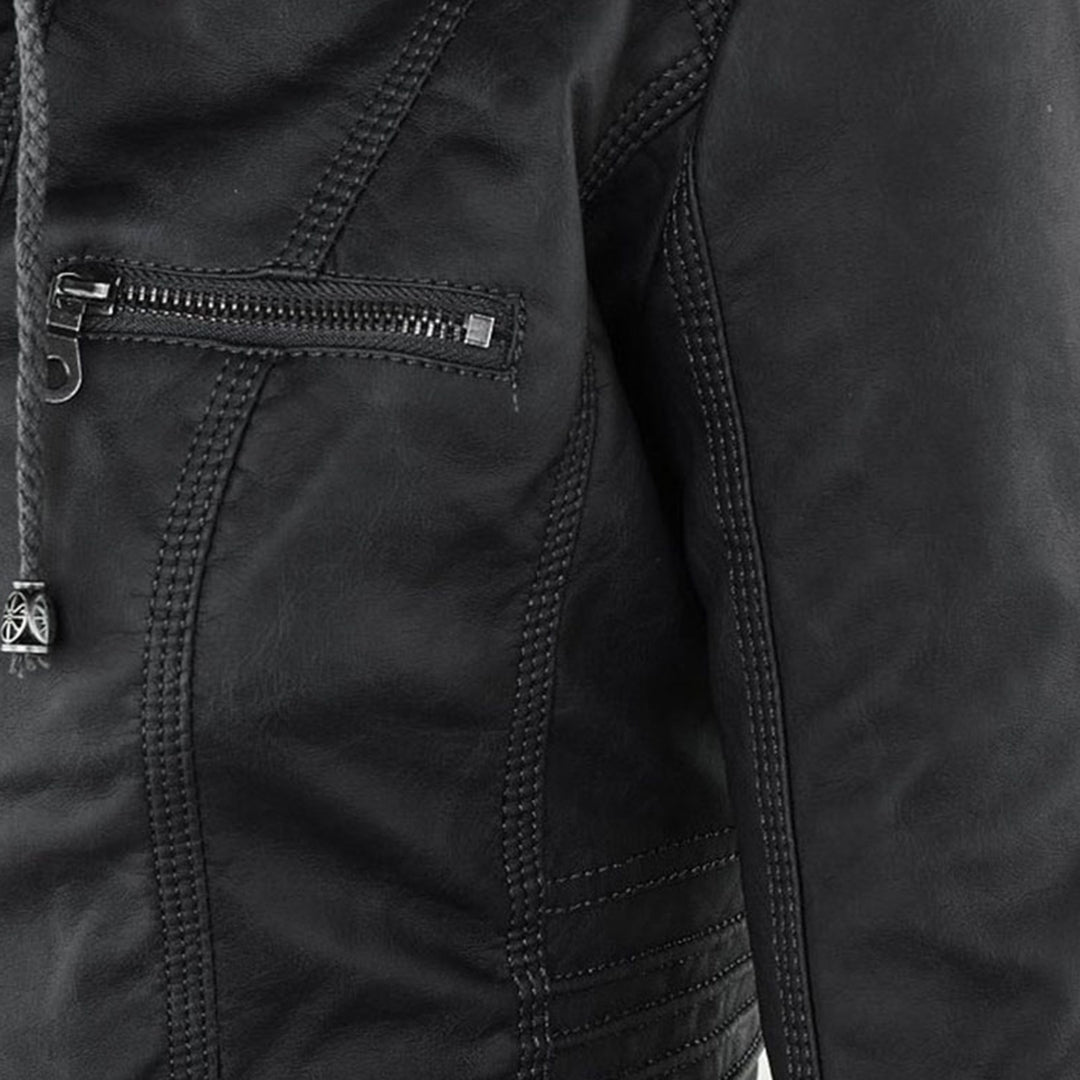 Chaqueta elegante mujer con capucha y cremallera – chaqueta moderna mujer