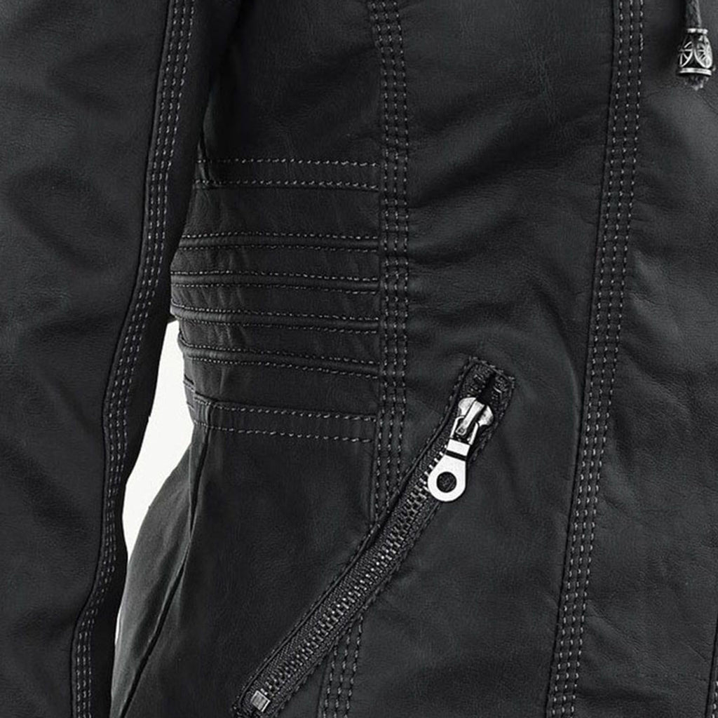Chaqueta elegante mujer con capucha y cremallera – chaqueta moderna mujer