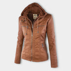 Chaqueta elegante mujer con capucha y cremallera – chaqueta moderna mujer
