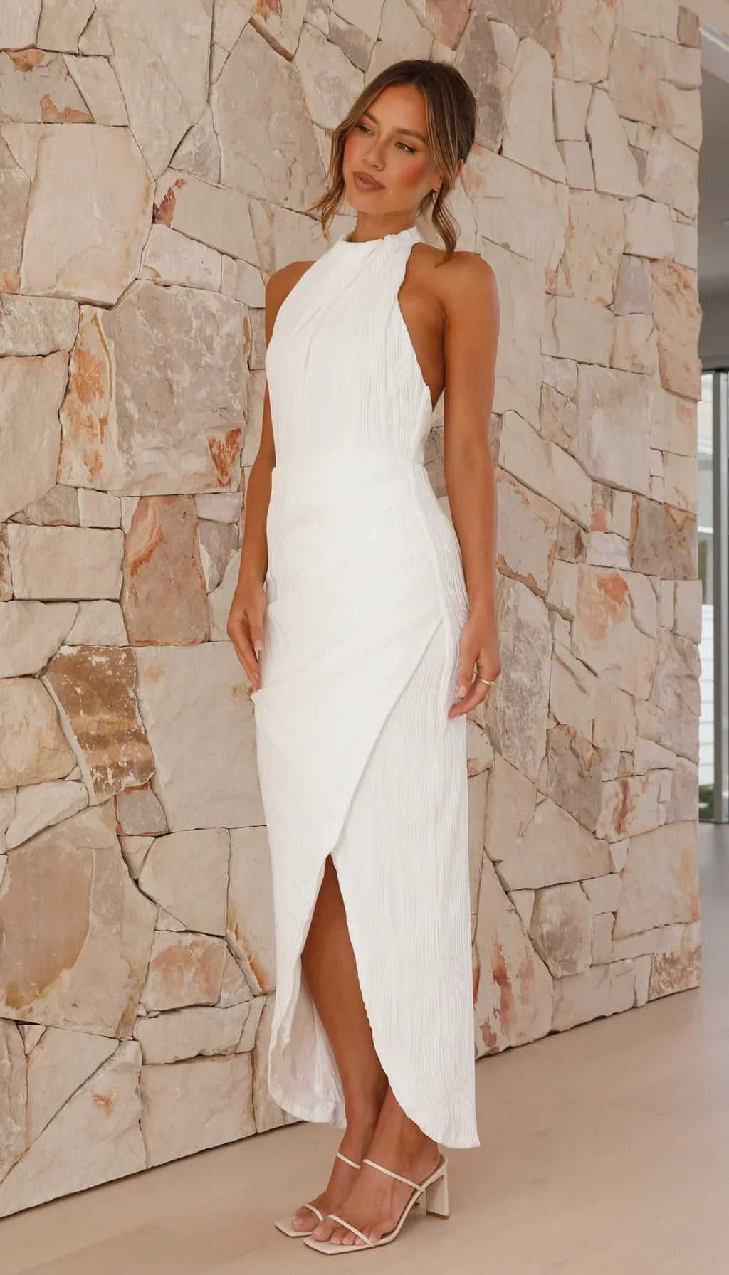 Vestido Largo Plisado
