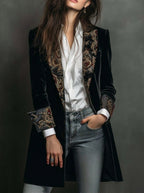 Marta - Fitted Blazer with Baroque Print