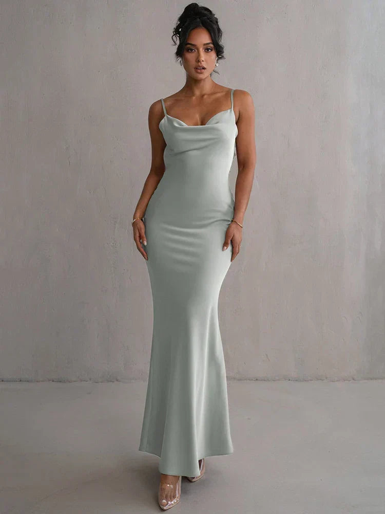 Vestido Largo Floral Sin Espalda