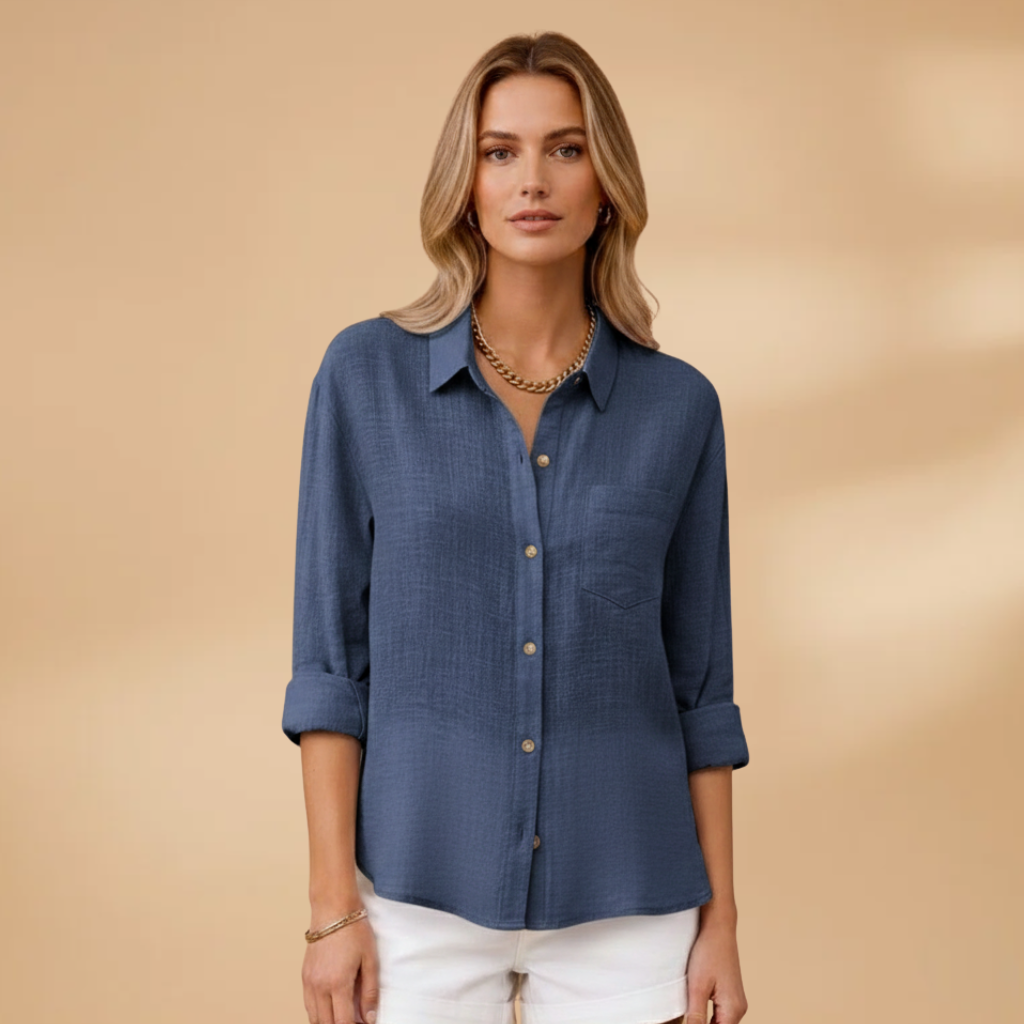 Silvia | Blusa para mujer con botones y manga corta