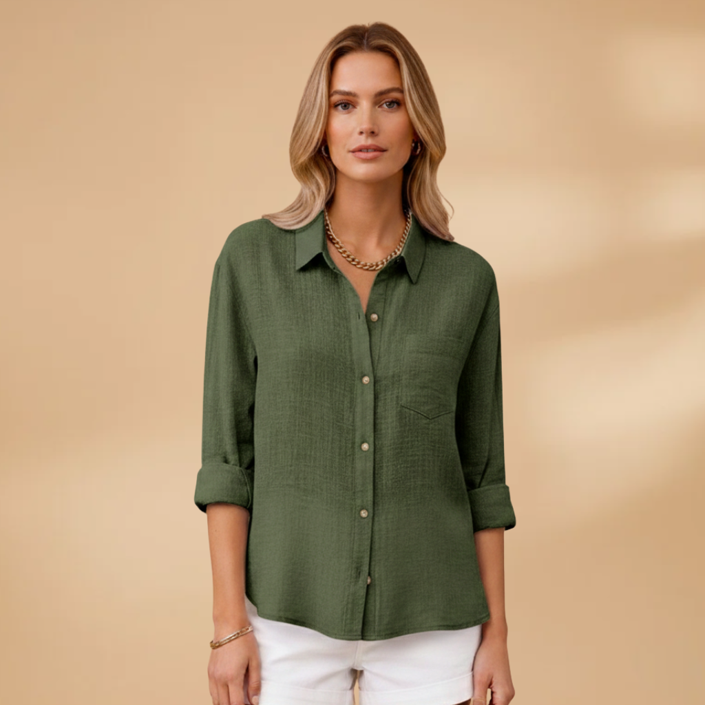 Silvia | Blusa para mujer con botones y manga corta