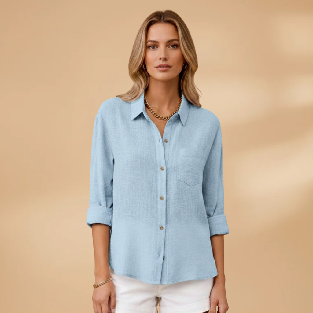Silvia | Blusa para mujer con botones y manga corta