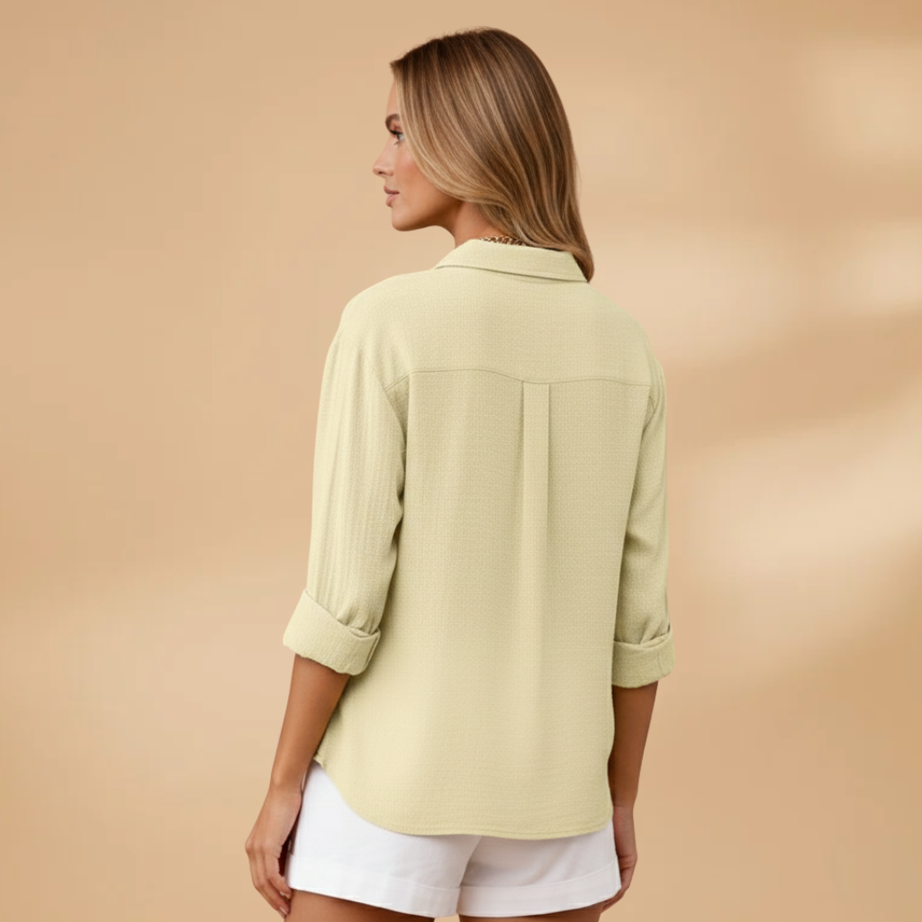 Silvia | Blusa para mujer con botones y manga corta