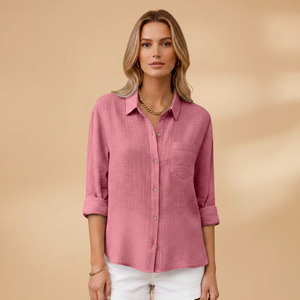 Silvia | Blusa para mujer con botones y manga corta