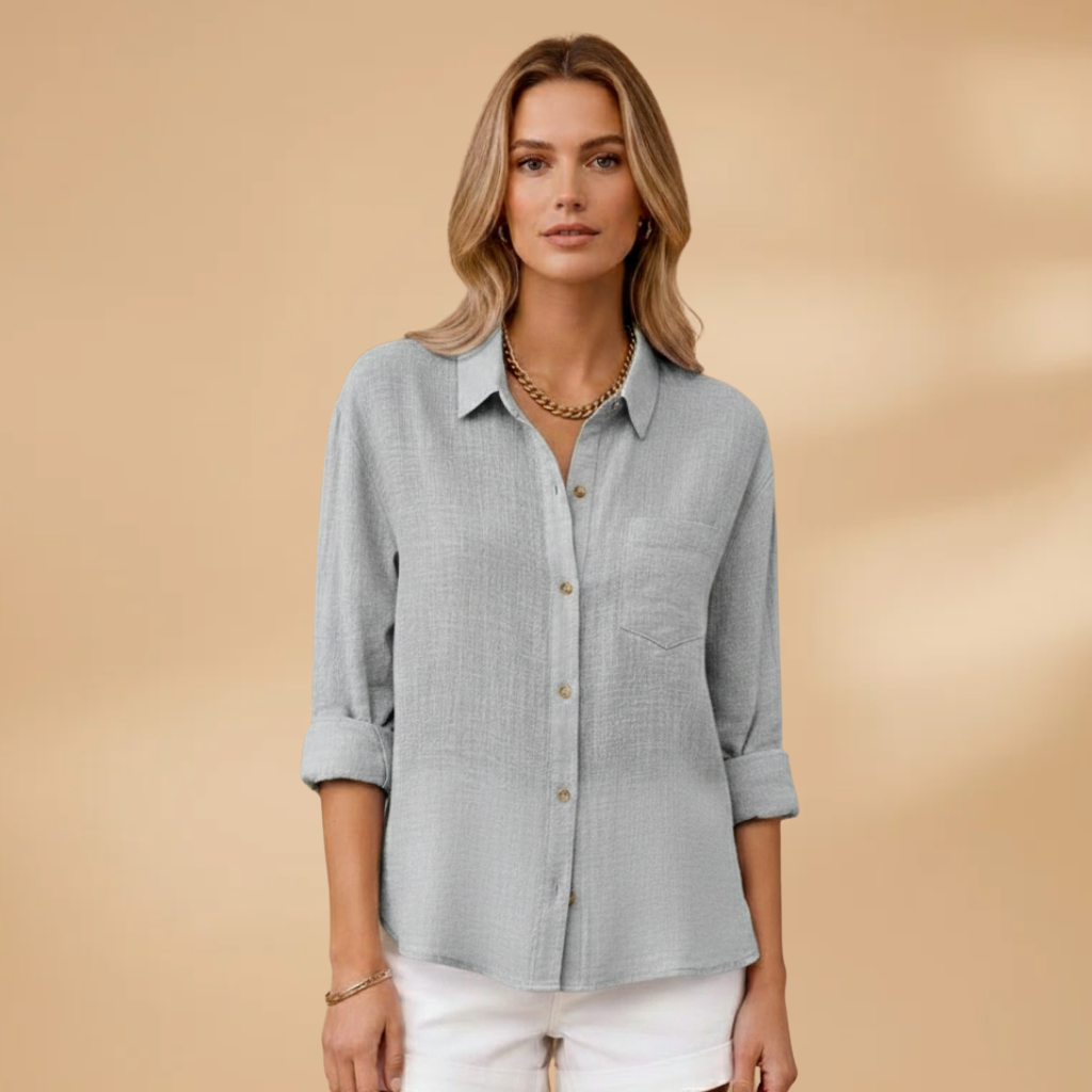 Silvia | Blusa para mujer con botones y manga corta
