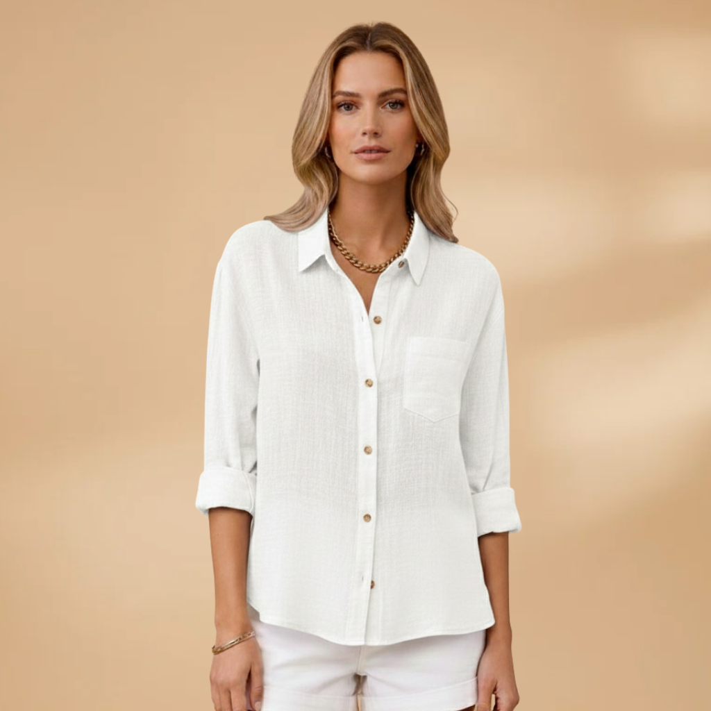 Silvia | Blusa para mujer con botones y manga corta