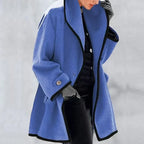 Abrigo trench mujer de invierno con doble botonadura – estilo elegante oversize