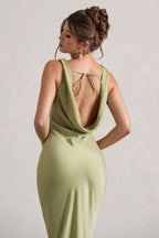Vestido Largo Verde Oliva