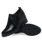 Zapatos de Cuña de Piel a la Moda