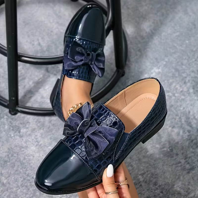 Mocasines Ortopédicos de Cuero con Lazo