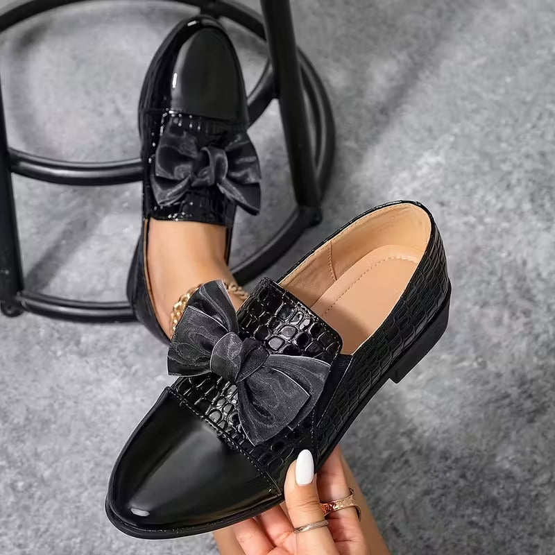 Mocasines Ortopédicos de Cuero con Lazo