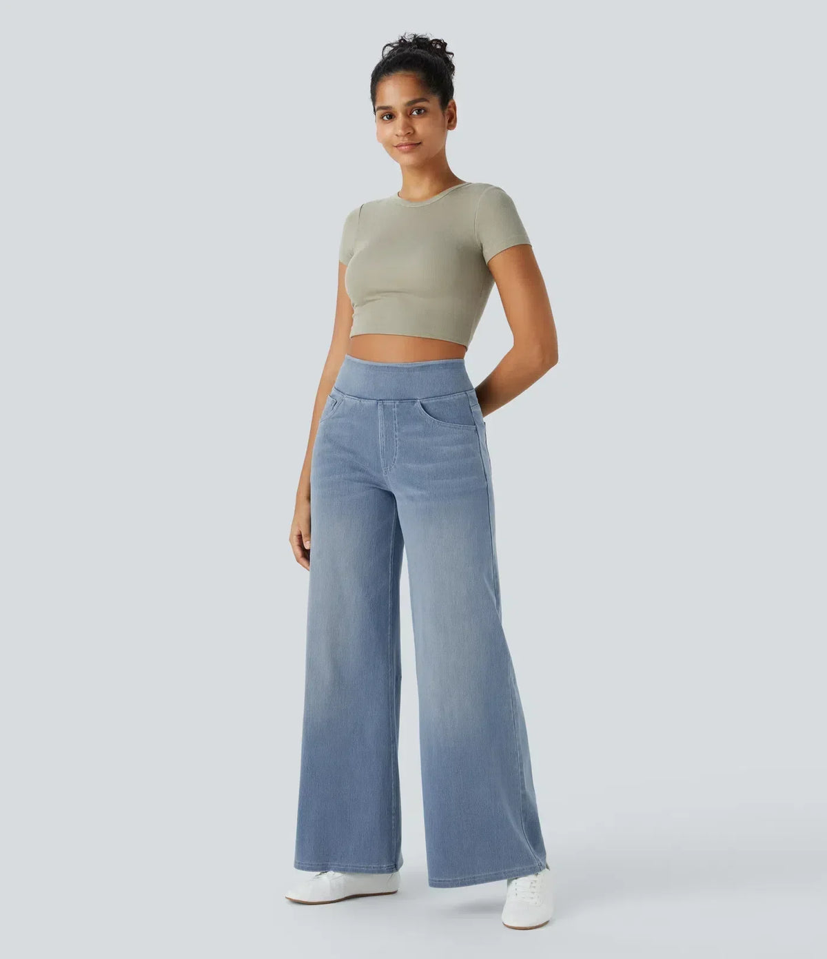 Estela | Pantalón con cintura alta y corte ancho diseño suelto