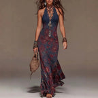 Celeste Vestido Bohemio Floral