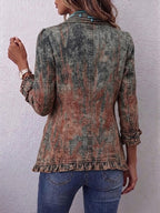 Rosana | Chaqueta Degradado Texturizado con Volantes