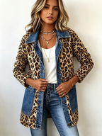 Charo | Chaqueta Larga de Leopardo con Vaquero
