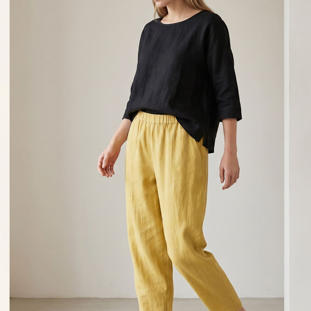 Basilisa | Pantalón para mujer con cintura elástica amplia