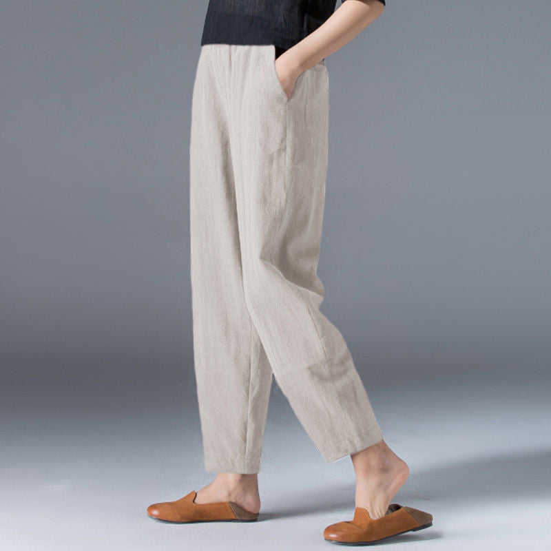 Basilisa | Pantalón para mujer con cintura elástica amplia